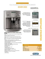 DeLonghi ESAM3400 - Fully Automatic Espresso coffeemaker ESAM3400 Folheto