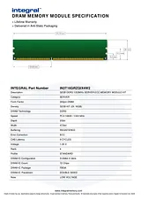 Integral 32GB DDR3 1333MHz IN3T16GRZGIX4W2 Prospecto