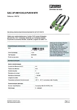 Phoenix Contact Sensor/Actuator cable SAC-3P-M8Y/2X3,0-PUR/M 8FR 1458732 1458732 Data Sheet