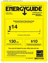 LG WM3050CW Energy Guide