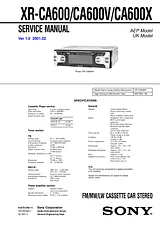 Sony XR-CA600V Справочник Пользователя