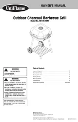 Blue Rhino Outdoor Charcoal Barbecue Grill NB1854WRT Manual Do Utilizador