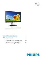 Philips LCD monitor, LED backlight 241P4QPYES 241P4QPYES/00 ユーザーズマニュアル