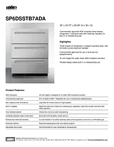 Summit Stainless Steel 3-Drawer Refrigerator, ADA Compliant - ETL-S 사양 시트