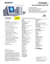 Sony PCV-RX660 Guia De Especificação