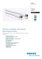 Philips PAL coax cable SWV2516W SWV2516W/10 Prospecto
