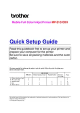 Brother MP-21C Quick Setup Guide