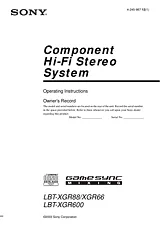 Sony HCD-XGR600 Manual