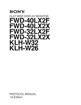 Sony fwd-32lx2f Справочник Пользователя