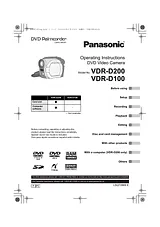 Panasonic VDR-D100 Справочник Пользователя