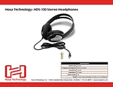 Hosa Technology Headphones HDS-100 Dépliant