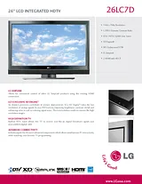LG 26LC7D Specification Guide