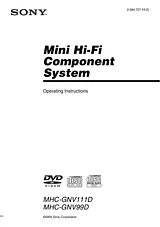 Sony MHC-GNV111D Manual Do Utilizador