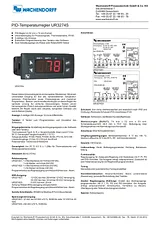 Wachendorff UR3274S3 Universal Temperature Controller UR3274S3 Fiche De Données