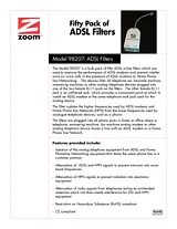 Zoom ADSL Filter 50 Pack 98207 Merkblatt