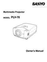 Sanyo PLV-70 Manual Do Utilizador