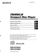 Sony CDX-GT424U Manual Do Utilizador