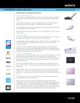 Sony VGN-SR290J Specification Guide