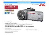 JVC GZ-R310SEU Digital Camcorder,1920 x 1080 pix, 2.5 MPix, (3 "), Silver GZ-R310SEU 데이터 시트