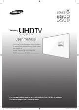 Samsung 60" JU6500F Flat Smart
 4K UHD TV Краткое Руководство По Установке