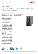 Fujitsu TX150 S7 VFY:T1507SF010NC Data Sheet