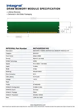 Integral 8GB DDR3 1333MHz IN3T4GRZGIX1W2 プリント