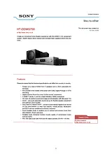Sony HT-DDWG700 HTDDWG700 Manuale Utente