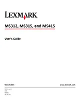 Lexmark MS312dn Laser Printer Manual Do Utilizador
