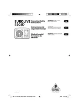 Behringer EUROLIVE B205D Manual Do Utilizador