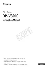 Canon DP-V3010 Manuale Istruttivo