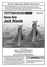 Harbor Freight Tools 12 Ton Steel Jack Stands Manuale Del Prodotto