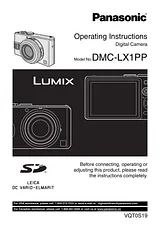 Panasonic DMC-LX1PP Operating Guide