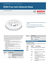 Bosch D292 User Manual