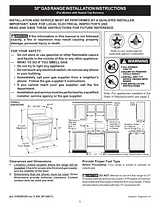 Frigidaire FFGF3005MW User Manual