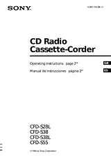 Sony CFD-S38L Manual Do Utilizador