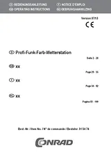 C&E Profi Funk-Farb-Wetterstation Wireless Weather Station W237-8+W266G8 9129c19 Data Sheet