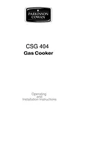 Electrolux CSG 404 User Manual