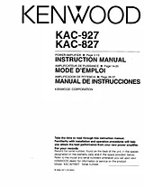 Kenwood kac-827 用户指南