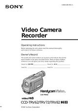 Sony CCD-TRV82 User Manual