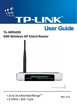 TP-LINK TL-WR543G Manuel D’Utilisation