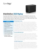 Synology DS214play DS214PLAY Справочник Пользователя