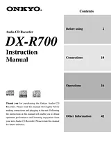 ONKYO DX-R700 ユーザーズマニュアル