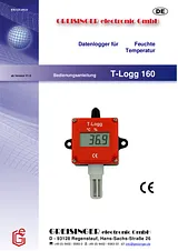 Greisinger T-Logg 160 Temperature Data Logger 601608 Hoja De Datos