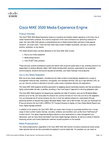 Cisco Cisco MXE 3500 (Media Experience Engine) Data Sheet