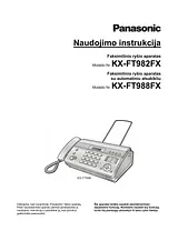 Panasonic KXFT988FX Guía De Operación