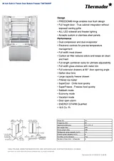 Thermador T36IT800NP Specification Sheet