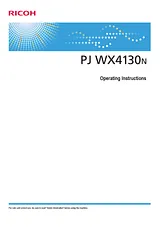Ricoh RICOH PJ WX4130n ユーザーズマニュアル