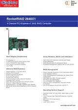Highpoint RocketRAID 2640x1 RR2640X1 Листовка