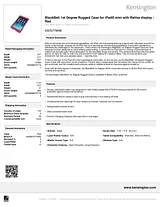 Kensington BlackBelt 1st Degree Rugged Case for iPad mini - Red K97077WW Prospecto