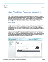 Cisco Cisco Unified Provisioning Manager 8.5 Fiche De Données